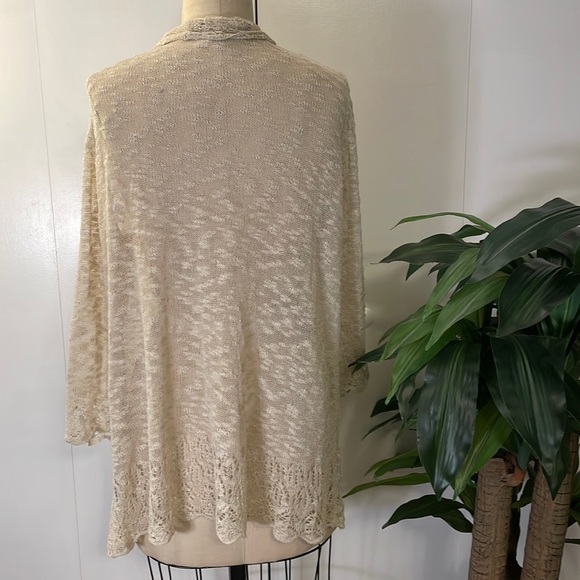 Dress Barn lace long sleeve open front cardigan - Picture 5 of 8